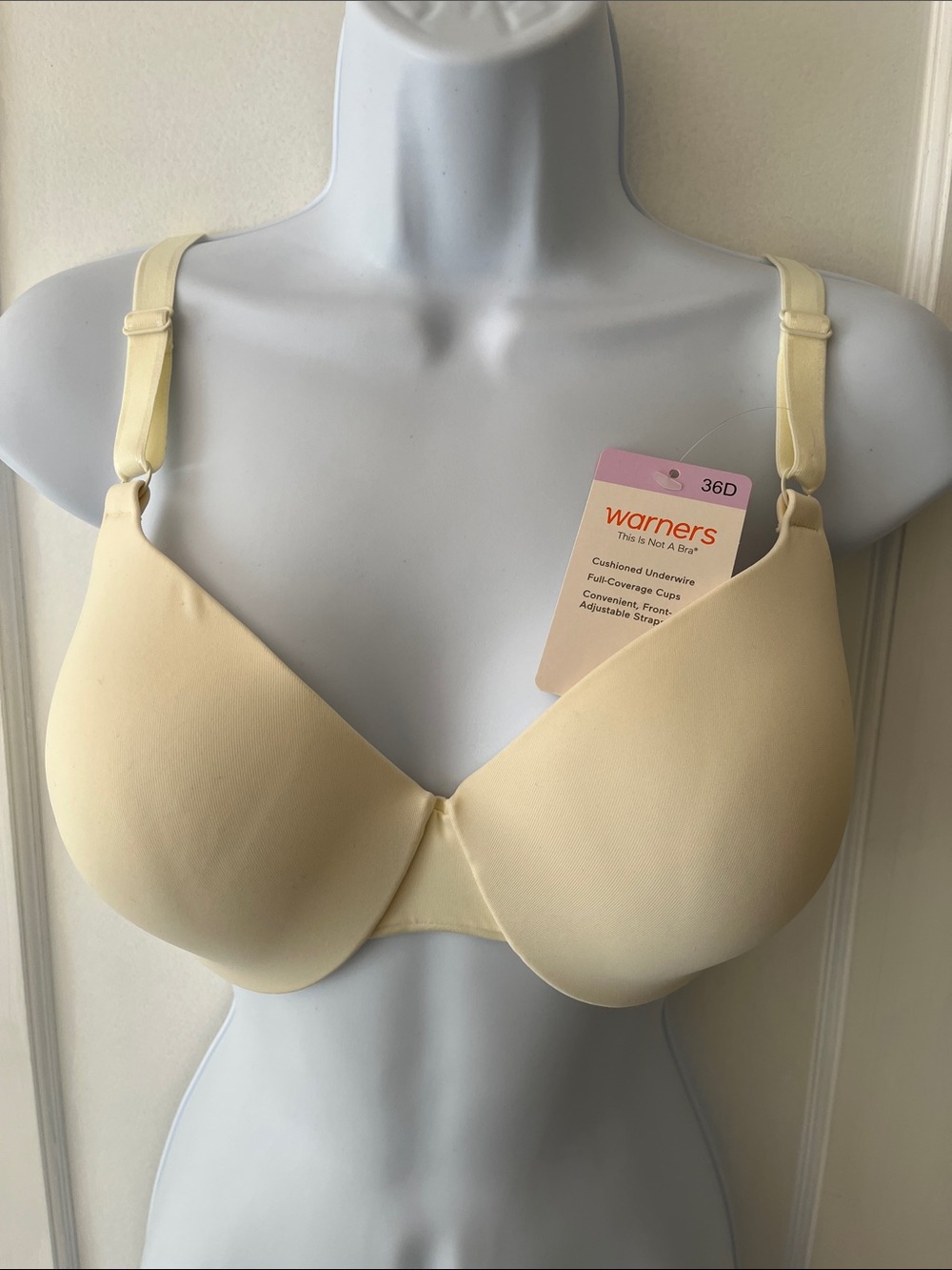 NWT‎ Warners Bra Lightly Lined Underwire 36D Cream Support Comfort